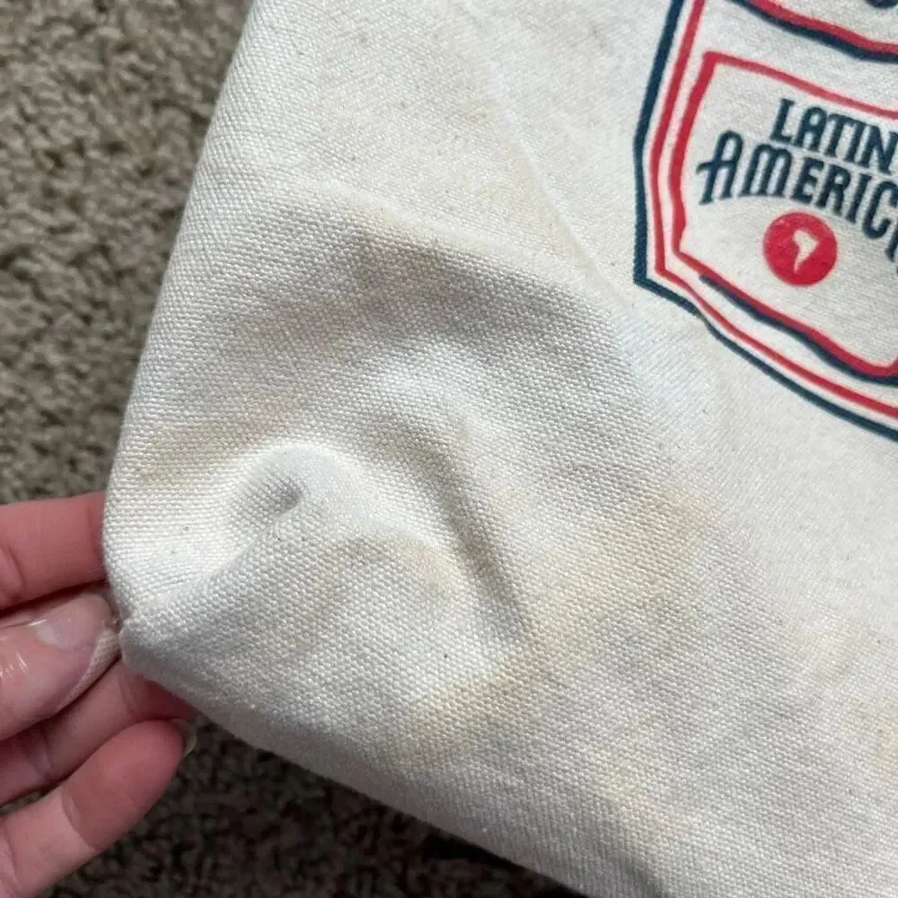 VTG 80s 90s American Airlines x Avis Canvas Travel Tote Bag Double Sided